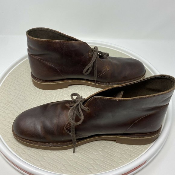 Clarks Men Desert Boots 11 Brown Leather Lace Up Ankle Boot Shoes Distressed main image 9